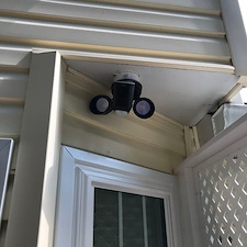 Flood light replacement with ring camera installation manassas park va