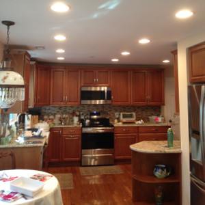 Recessed Lighting Project of the Family Room and Kitchen in Warrenton, VA